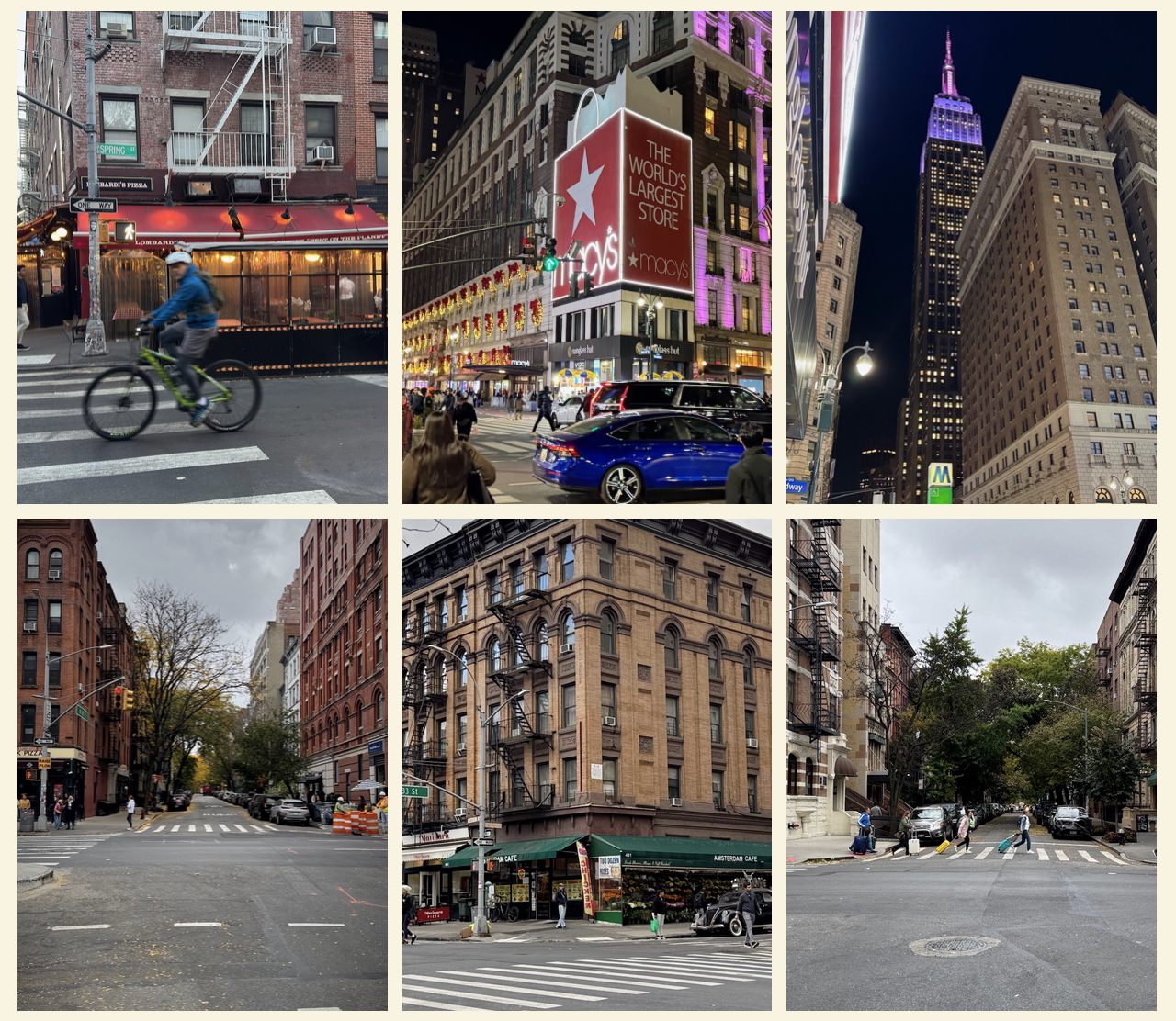 photo collage from our trip